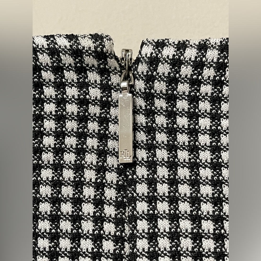 Lauren Ralph Lauren Houndstooth Career Office Pencil Dress Size 8 - Picture 7 of 10